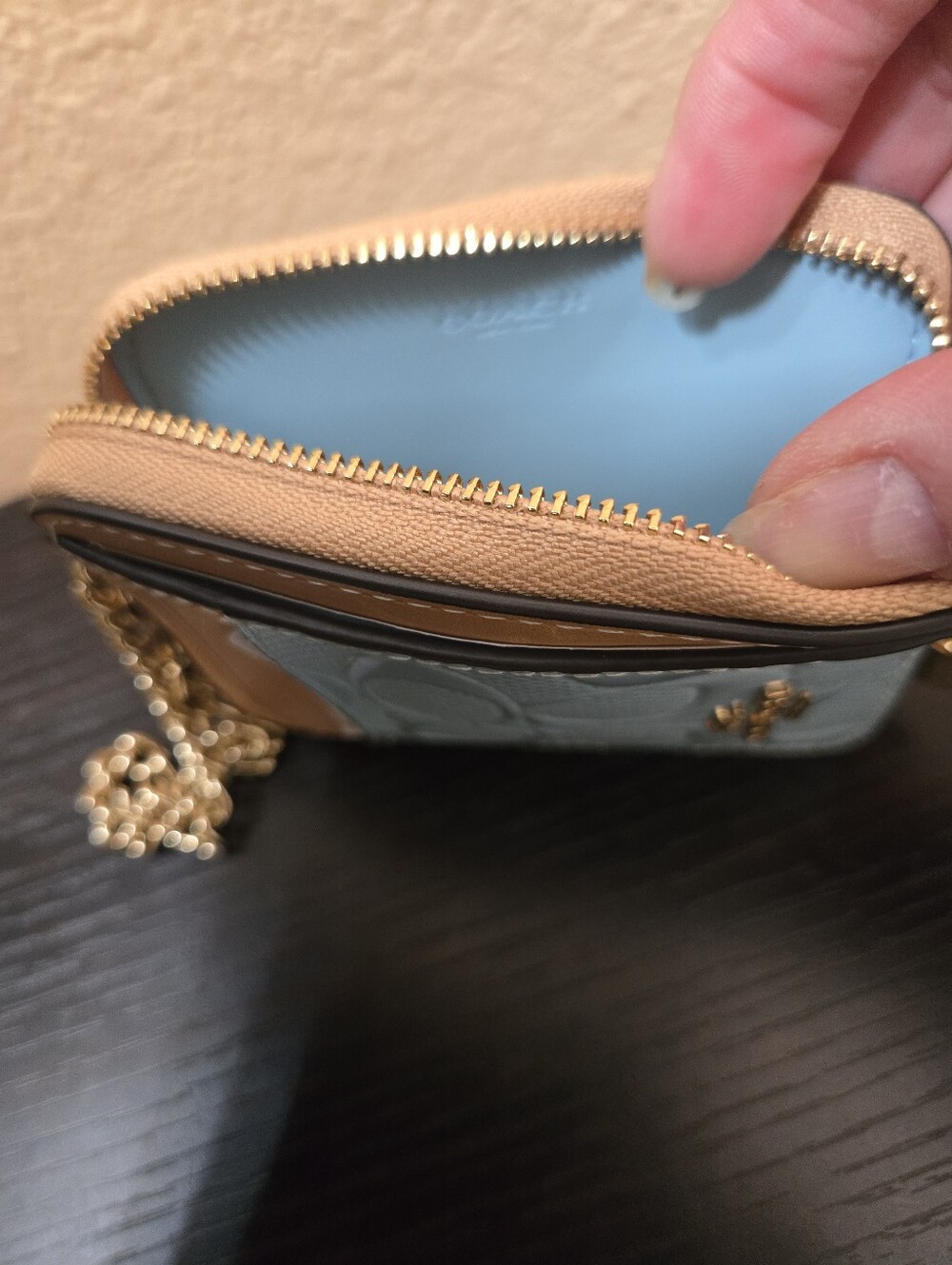 Coach Zip Card Case In Signature Leather - Picture 10 of 13